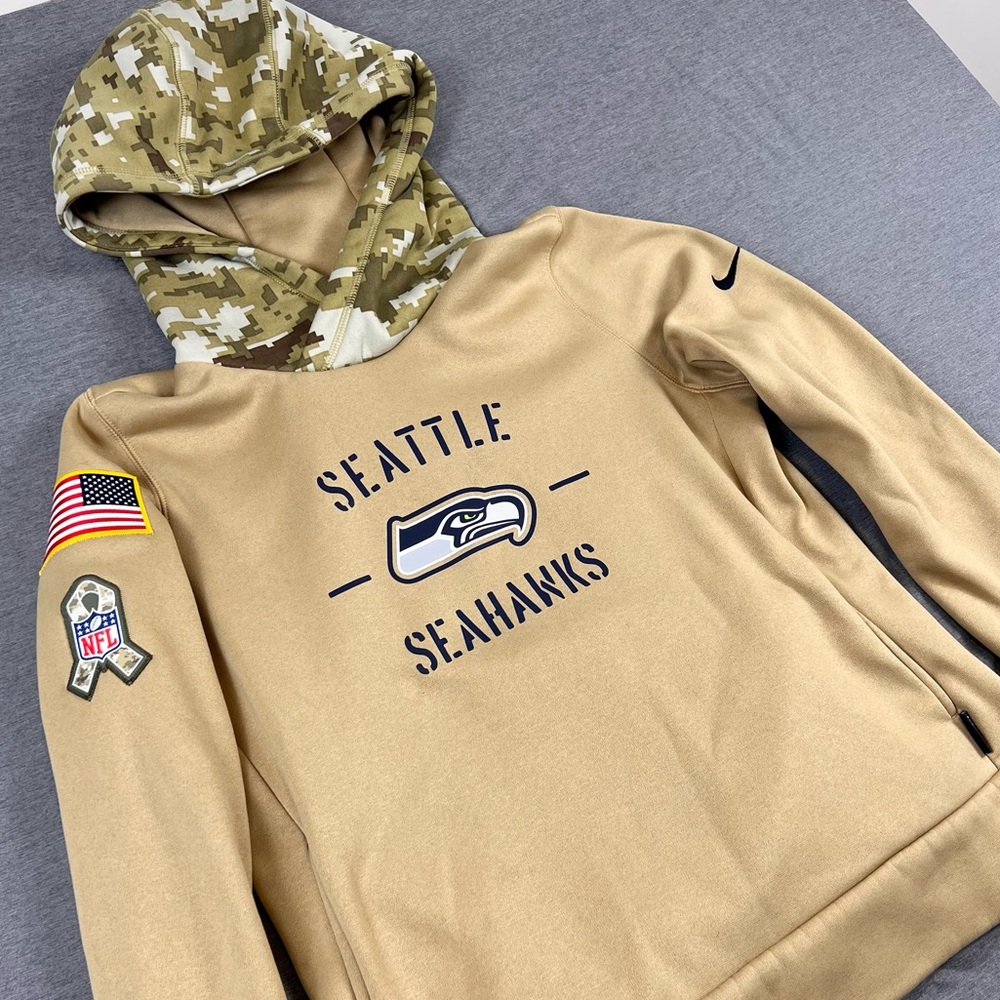 NFL Seattle Seahawks Tan Camo Hoodie